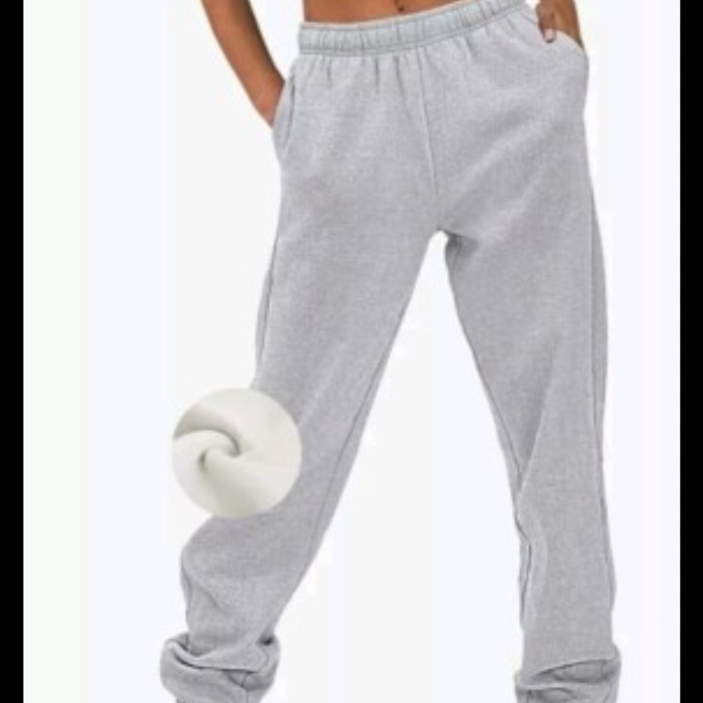 Efan Women's Classic Gray Baggy High Waisted Joggers With Pockets